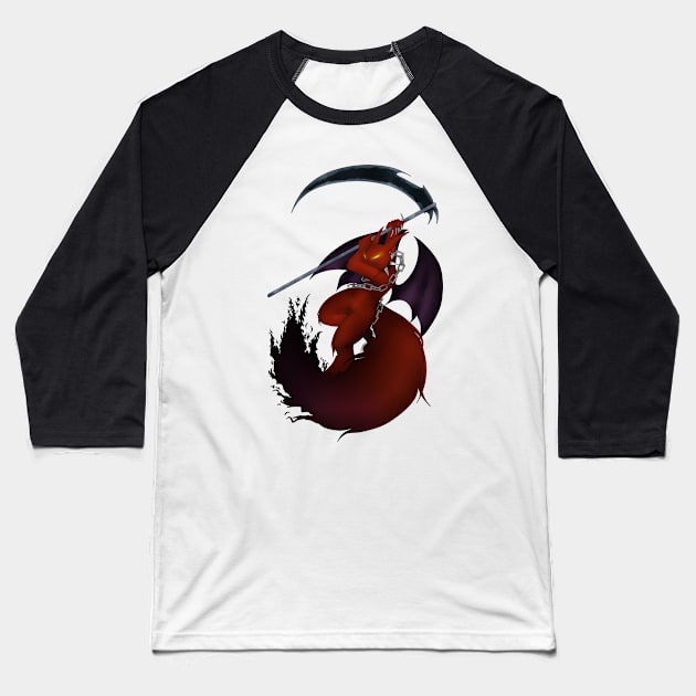 The Demon Lord Baseball T-Shirt by amarysdesigns